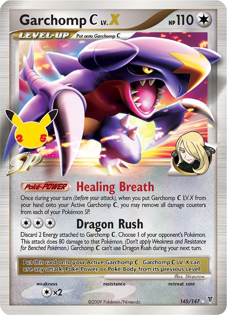 Garchomp C LV.X #145 from Celebrations Pokémon card set